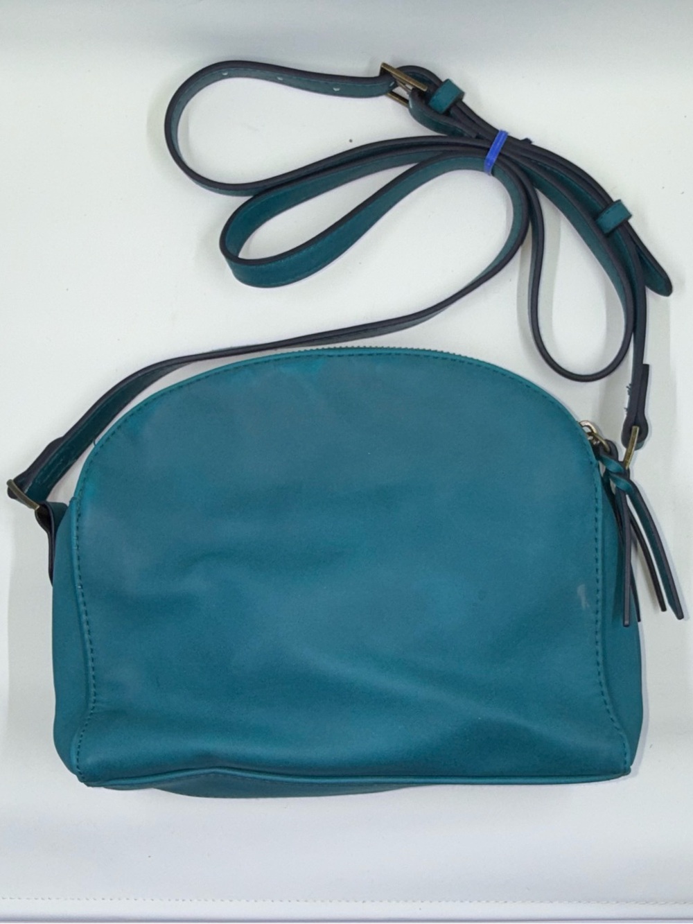 Teal Crossbody Faux Suede Bag